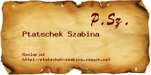 Ptatschek Szabina névjegykártya